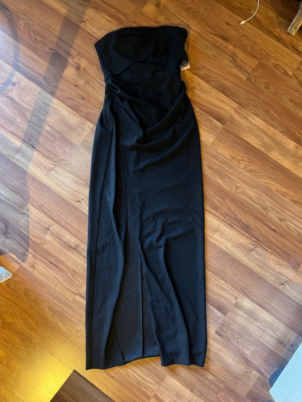 Strapless Black Evening Gown